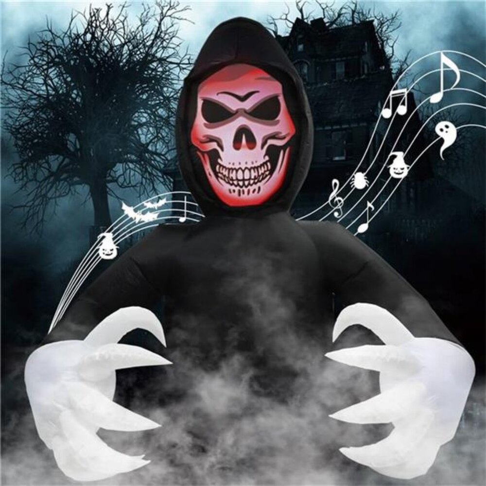 7.7FT Inflatables Grim Reaper, Halloween Giant Scary Blow Up Decor with sound